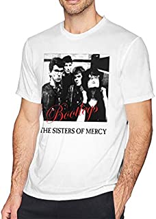 CYIKKUED Man Sisters of Mercy bootlegs Trend Short Sleeve Crew Neck T-Shirt White XL