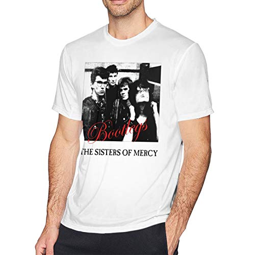 CYIKKUED Man Sisters of Mercy bootlegs Trend Short Sleeve Crew Neck T-Shirt White XL