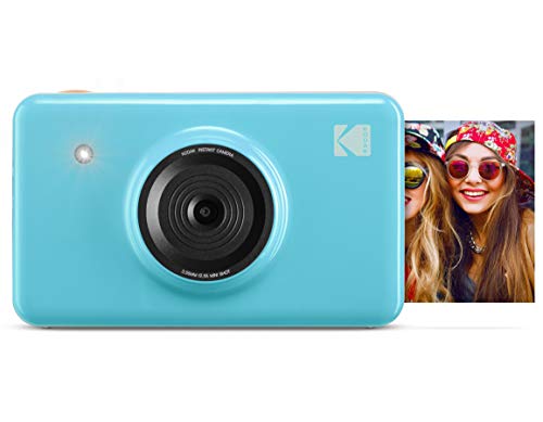 Zink Kodak Mini Shot Wireless Instant Digital Camera & Social Media Portable Photo Printer, LCD Display, Premium Quality Full Color Prints, Compatible w/iOS & Android (Blue)