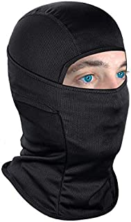 Achiou Balaclava Face Mask UV Protection for Men Women Sun Hood Tactical Lightweight Ski Motorcycle Running Riding Black