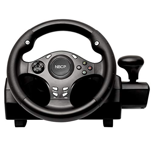 Game racing wheel 270 degree driving force steering wheel for racing games XBOX ONE / XBOX 360/ PS4 / PS3 / Nintendo Switch / Android with pedals gear accelerator brake