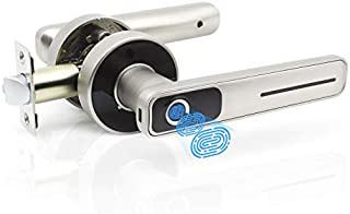 Geek Smart Fingerprint Door Lock - Biometric Door Knob Keyless Entry Door Locks for Homes/Apartments/Office/AirBnB/Hotels (Silver)