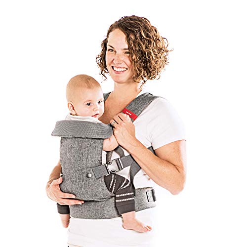 YOU+ME 4-in-1 Ergonomic Baby Carrier, 8 - 32 lbs (Grey Mesh)