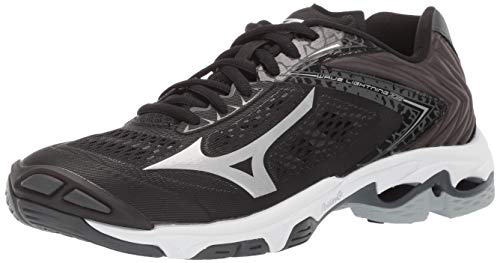 Mizuno womens Wave Lightning Z5 Indoor Court Shoe, Blacksilver, 8.5 US