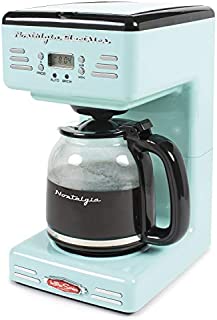 Nostalgia RCOF12AQ New & Improved Retro 12-Cup Programmable Coffee Maker With LED Display, Automatic Shut-Off & Keep Warm, Pause-And-Serve Function