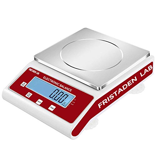 American Fristaden Lab Analytical Precision Balance 2000g x 0.01g | 01 Gram Scale Weighs Grams, Kilograms, Ounces, Pounds, Carats | Scientific Scale for Lab, Chemistry, Jewelry | 1YR Warranty