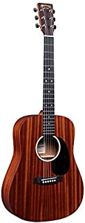 Martin Guitar DJr-10E Dreadnought Junior Acoustic-Electric Guitar with Gig Bag, Sitka Spruce Sapele Construction, D Junior-14 Fret (000 Depth)