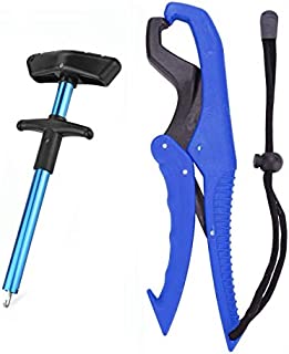 Tsinc Fish Grippers, Plastic Lipgrip Floating Fishing Pliers with Fishing Hook Remover, Floating Plastic Lip Pliers with Lanyard, 10