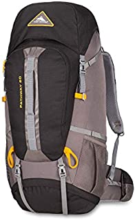 High Sierra Pathway Internal Frame Hiking Backpack, Black/Slate/Gold, 60L