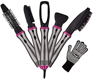 Hair Dry Brush, inkint 5 in 1 Hot Air Brush Set Hair Dryer and Volumizer Ceramic Blow Dryer for Long Hair Straightening Curling Drying Combing Styling