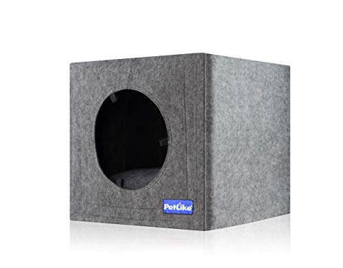 PetLike cat House pet Bed (Grey)