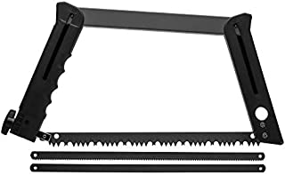 Outdoor Edge PackSaw - Collapsible, Break-Down Outdoor Hunting Saw with Three Interchangeable Wood, Bone and Metal Blades and Nylon Storage Case