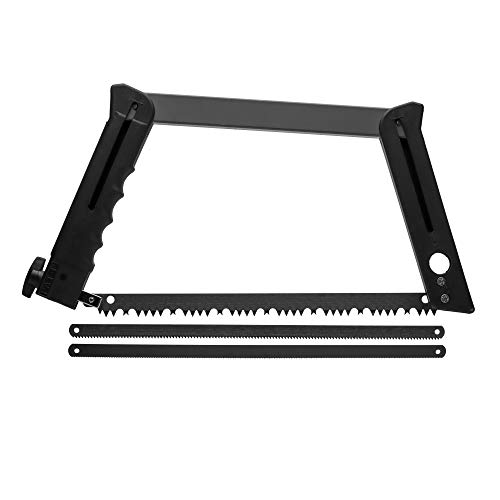 Outdoor Edge PackSaw - Collapsible, Break-Down Outdoor Hunting Saw with Three Interchangeable Wood, Bone and Metal Blades and Nylon Storage Case