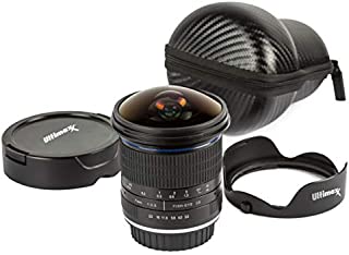 Ultimaxx 7mm f/3 HD Aspherical Fisheye Lens for Sony FS7, FS7M2, FS5, FS5M2K, a9, a99ii; A7, II, R, SII, III, RIII; a6500, a6300, a6000, a5100, a5000, NEX Series & Other E-Mount Digital Cameras