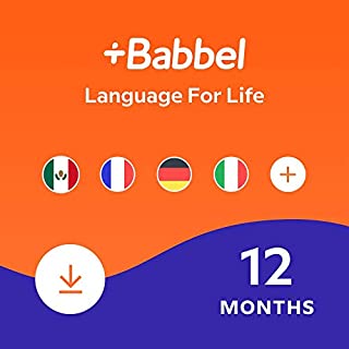 Babbel: Learn a New Language  Choose from 14 Languages including French, Spanish & English - 12 Month App Subscription for iOS, Android, Mac & PC [Online Software Download Code]