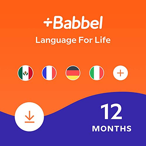 Babbel: Learn a New Language  Choose from 14 Languages including French, Spanish & English - 12 Month App Subscription for iOS, Android, Mac & PC [Online Software Download Code]