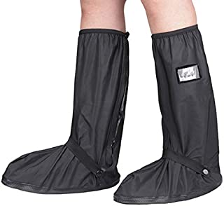 KRATARC Waterproof Shoes Covers Foldable Rain Boot Reflective Snow for Men Women Outdoor Cycling Walking Hiking (Black, XL)