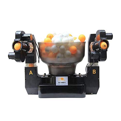 Lcyy-Abs Ping Pong Robot, Professional Double-Head Table Tennis Ball Machine Ping Pong Robot Automatic Shooting Server Pitching Machine,Table Tennis Robots Automatic Ball Machine for Training