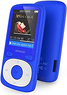 MP3 Player, Wiwoo 16GB MP3 Player with FM Radio Voice Recorder HiFi Lossless Sound MP3 Player for Sport Running, Expandable up to 128GB (Blue)