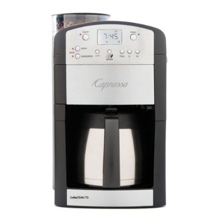 Capresso 465 CoffeeTeam TS 10-Cup Digital Coffeemaker with Conical Burr Grinder and Thermal Carafe with Mini Tool Box (cog)