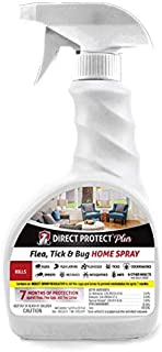 Direct Protect Plus Flea & Tick Home Spray, for Use On Carpets, Rugs, Drapers, and Upholstered Surfaces, Fast Acting, 7 Months Protection, 24 Ounces