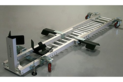 Condor Motorcycle Garage Dolly for Wheel Chock/Trailer Stand with Height Assist Footrests