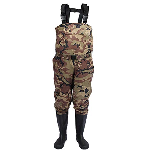 XQK Wading Pants Boot Adult Fishing Suit PVC Chest Waders Carp Men and Women Fly Fishing Waders Suit for Fishing, Duck Hunting, Emergency Flooding