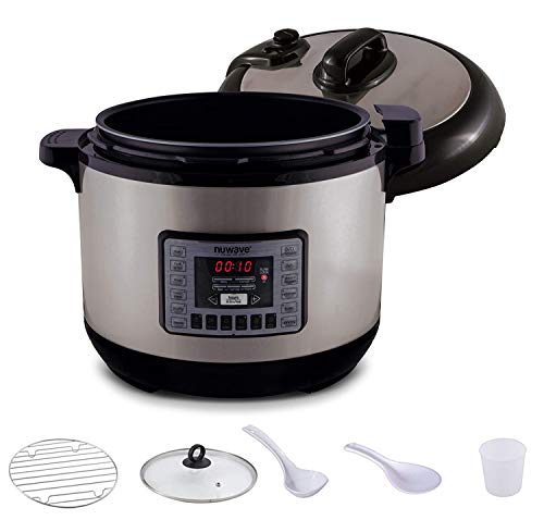 Pressure Cooker and Slow Cooker Combo with Accessories and Cookbook, NuWave NUTRI-POT, Includes Rice Maker Setting, Electric 13-Quart Stainless Steel Multicooker