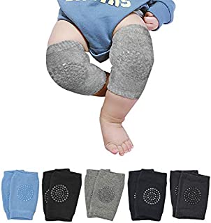 Baby Crawling Anti Slip Knee Pads Unisex Clothing Accessories Toddler Leg Warmer Safety Protective Cover Toddlers Learn to Socks Children Short Kneepads 5 Pairs