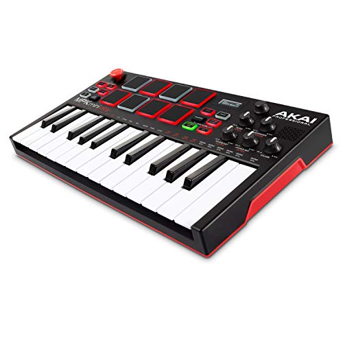 Akai Professional MPK Mini Play | Standalone Mini Keyboard & USB Controller With Built In Speaker, MPC Style Pads, On board Effects, 128 Instrument & 10 Drum Sounds, & Software Suite Included