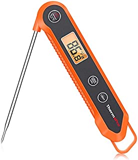 ThermoPro TP03H Digital Instant Read Meat Thermometer for Grilling Waterproof Kitchen Food Thermometer with Calibration & Backlight Smoker Oil Fry Candy Thermometer