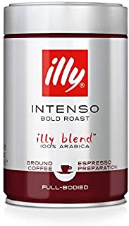 illy Intenso Ground Espresso Coffee, Dark Roast, 8.8 oz