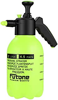 Futone 0.5 Gallon Hand Held Garden Sprayer Water Pump Pressure Sprayers for Lawn and Garden - (2.0L Lime Yellow)