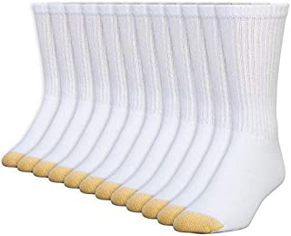 Gold Toe Men's 656s Cotton Crew Athletic Socks, Multipairs, White (12-Pairs), Large