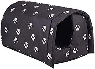 Topaty Outdoor Waterproof Cat Kennel House & Shelter,Waterproof Warm Stray Cats Shelter,Thickened Pet Nest Foldable Cat Dog Tent, Winter Warm Foldable Non-Slip Outdoor Pet Kennel.