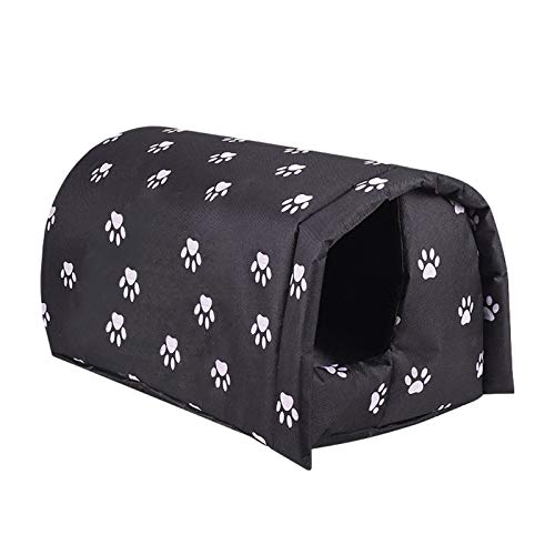 Topaty Outdoor Waterproof Cat Kennel House & Shelter,Waterproof Warm Stray Cats Shelter,Thickened Pet Nest Foldable Cat Dog Tent, Winter Warm Foldable Non-Slip Outdoor Pet Kennel.