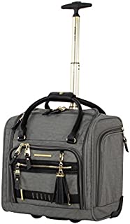 Steve Madden Luggage Wheeled Suitcase Under Seat Bag (Peek-A-Boo Grey)