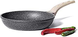 Carote 10-Inch Nonstick Frying Pan Skillet,Stone Cookware Granite Coating from Switzerland,Black