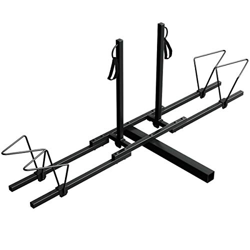 Goplus 2 Mountain Bike Rack Hitch Carrier, Upright Hitch Mounted Bike Rack Platform Hitch Rack 2