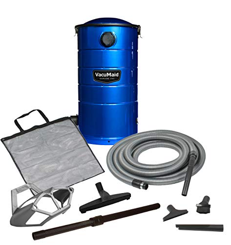 VacuMaid GV50B Wall Mounted Garage and Car Vacuum with 50 ft hose and Tools