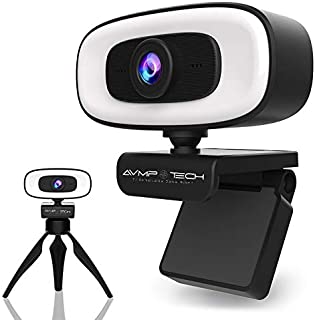 2021 Newest 4K Webcam with Light Ultra Full HD Webcam UHD 8MP PRO Live Streaming Camera Wide Angle USB Camera Noise Cancelling Stereo Microphones MAC Linux PC Camera Webcam 4K USB Camera