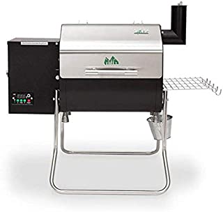 Green Mountain Davy Crockett Sense Mate Electric Wi-Fi Control Foldable Portable Wood Pellet Tailgating Grill with Meat Probe, Black