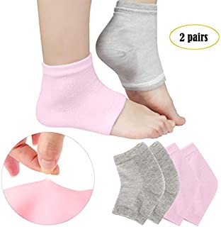 Codream Vented Moisturizing Socks Lotion Gel for Dry Cracked Heels, Spa Gel Socks Humectant Moisturizer Heel Balm Foot Treatment Care Heel Softener Compression 2 Pairs