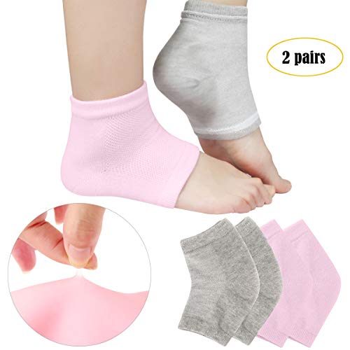 Codream Vented Moisturizing Socks Lotion Gel for Dry Cracked Heels, Spa Gel Socks Humectant Moisturizer Heel Balm Foot Treatment Care Heel Softener Compression 2 Pairs