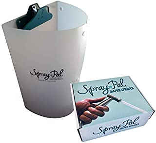 Spray Pal Cloth Diaper Sprayer and Splatter Shield Bundle - Includes Best Patented Shield and Premium Adjustable Diapers Sprayer - Pre-Rinse Messy Laundry and Prevent Mess