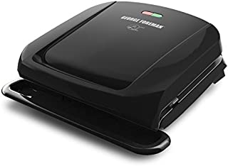 George Foreman 4-Serving Removable Plate Grill and Panini Press, Black, GRP1060B