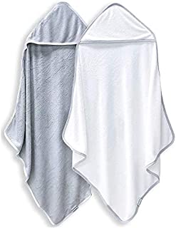 2 Pack Premium Bamboo Baby Bath Towel - Ultra Absorbent - Ultra Soft Organic Hypoallergenic Hooded Towels for Babies,Toddler,Infant - Newborn Essential -Perfect Baby Registry Gifts for Boy Girl