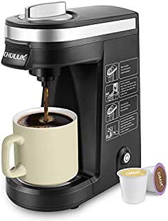 CHULUX Single Serve Coffee Maker Brewer for Single Cup Capsule with 12 Ounce Reservoir,Black