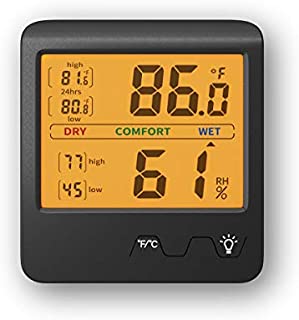 KJCOOSWI Room Thermometer Humidity Gauge Indoor Hygrometer for Home Digital Thermometer and Humidity Monitor with Backlight