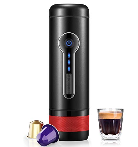 CONQUECO Portable Espresso Maker Travel Coffee Maker Portable Electric Espresso Machine suit for Travel, outdoor, Home and Office